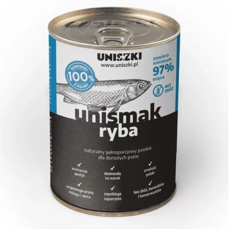 UNISZKI UNIsmak Fish - šlapias šunų ėdalas - 410g