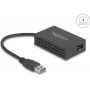Tinklo adapteris DELOCK 66463 — USB į šviesolaidžio sąsają, 1000 Mbit/s, juodas