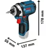 Bosch GDR 12V-105 Professional 2600 aps./min. juoda, mėlyna, raudona