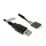 USB laidas Akasa 0,4 m USB A juodas