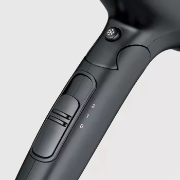 Plaukų džiovintuvas SEVERIN HT 0159 — 1600 W, dviejų įtampų 110/220–240 V, 2 greičiai, vėsaus oro funkcija, 1,8 m laidas, juodas