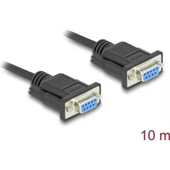DeLOCK 86827 nuoseklusis laidas juodas 10 m DB-9