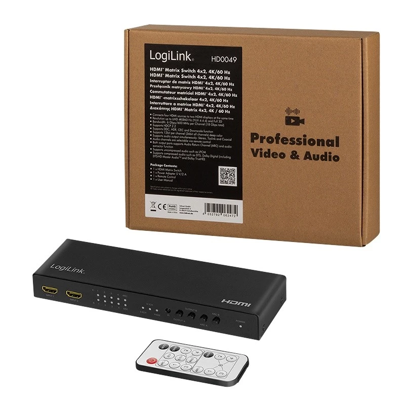 AV matricos perjungiklis LogiLink HD0049