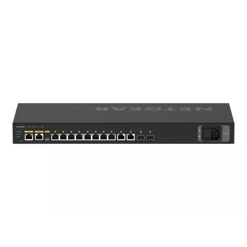 NETGEAR M4250-10G2XF-PoE+ valdomas L2/L3 Gigabit Ethernet (10/100/1000) tinklo komutatorius su maitinimu per eternetą (PoE), 1U, juodas