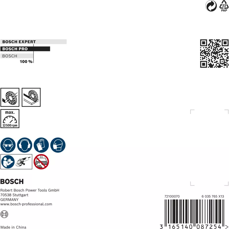 Vielinis šepetys Bosch 2 608 622 059 Skersmuo 11,5 cm Vielos storis 0,5 mm