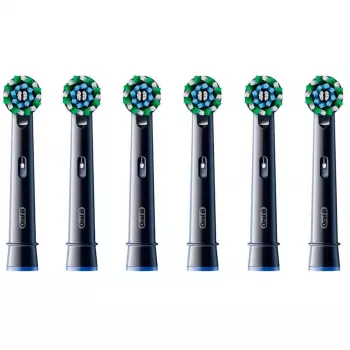 Oral-B Pro CrossAction CleanMaximizer pakaitinės galvutės, juodos, 6 vnt.