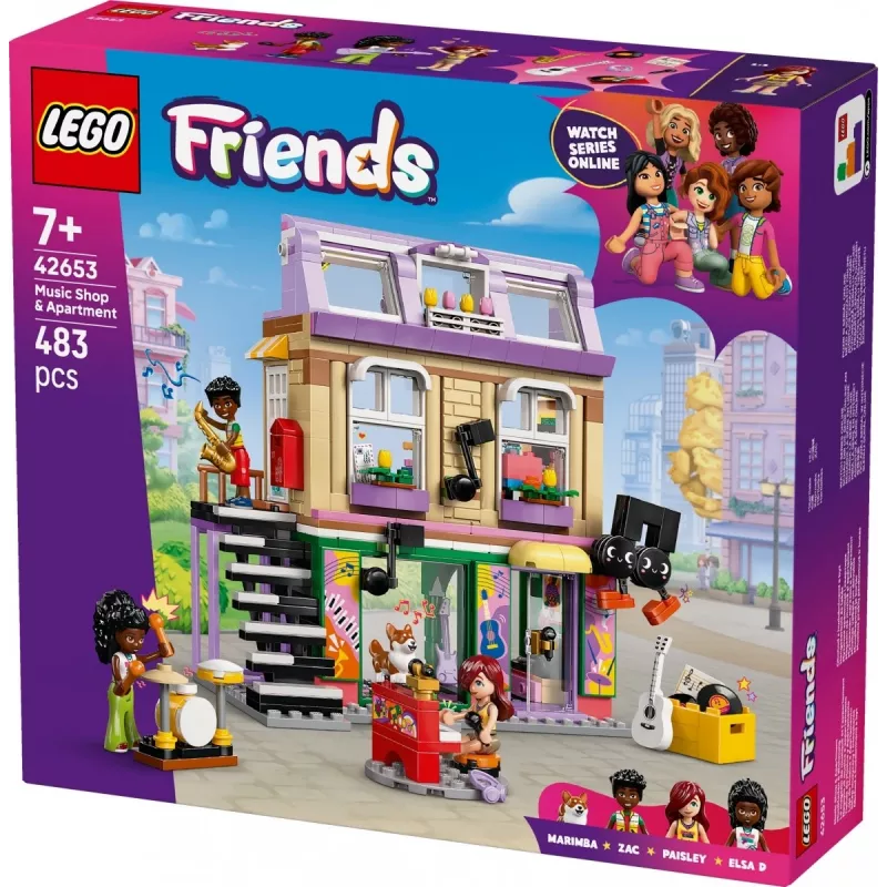 LEGO FRIENDS 42653 Muzikos parduotuvė ir butas