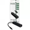 Inter-Tech Argus IT-410 - Šakotuvas - 3 x SuperSpeed USB 3.0 + 1 x 10/100/1000 - Stalinis (88885440)