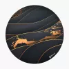 Grindų kilimėlis Arozzi Zona Round Floor Pad — juoda/auksinė, apvalus apsauginis kilimėlis grindims