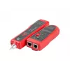 LANBERG tinklo kabelių testeris NT-0501 — RJ-11/RJ-12/RJ-45 palaikymas, maksimalus ilgis 250 m, įmontuota baterija, LED indikatoriai, juodas