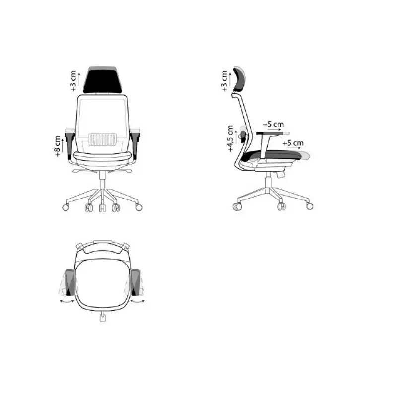 SPECTRUM Ergonominė biuro kėdė juodas