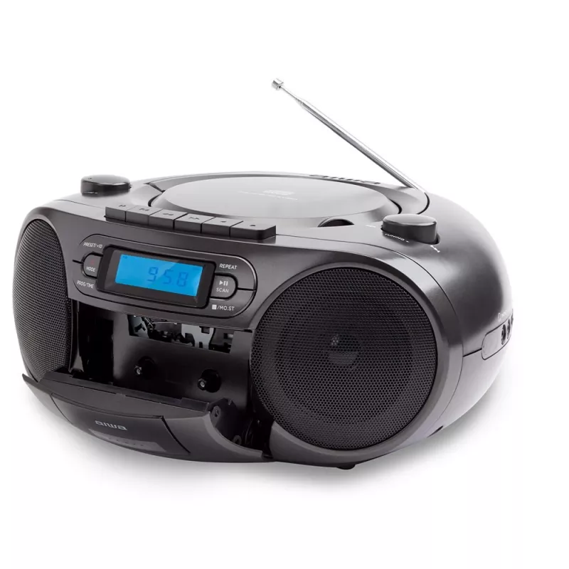 Nešiojama stereo sistema Aiwa BBTC-550BK skaitmeninė 6 W FM PLL juoda