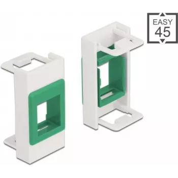 Keystone Holder DeLOCK Easy 45 Module 22.5 x 45 mm baltas žalias
