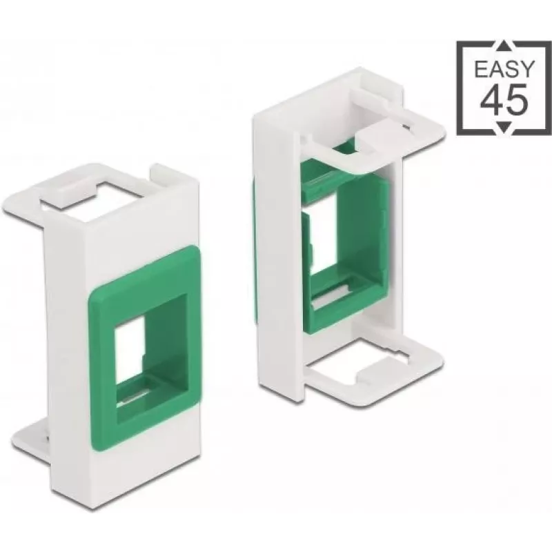 Keystone Holder DeLOCK Easy 45 Module 22.5 x 45 mm baltas žalias