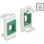 Keystone Holder DeLOCK Easy 45 Module 22.5 x 45 mm baltas žalias