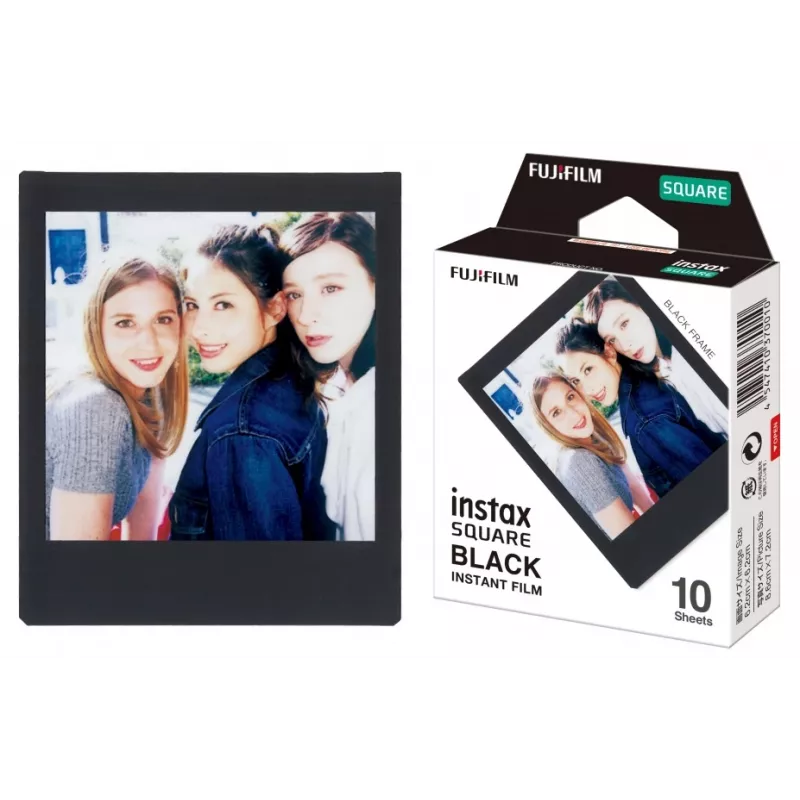 Fujifilm Instax Square BLACK - Momentinė spalvota juosta - ISO 800 - 10 kadrų
