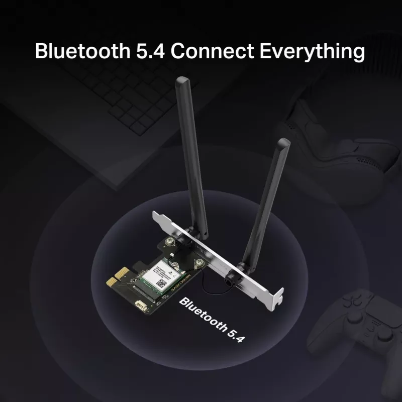 Belaidis USB adapteris MERCUSYS MA70XE AX1800 su Bluetooth 5.4 — Wi‑Fi 6 (AX1800)