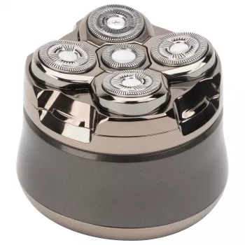 Vyrų rotacinis skutimosi peiliukas Jata JBMA1444 — 5 rotacinės galvutės, Li-Ion 1200 mAh, šlapias ir sausas, chromas