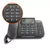 Belaidis telefonas Gigaset DL380 juodas su DECT technologija ir ilgu baterijos veikimo laiku