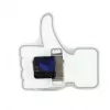 NeXtime klok 5185wi Mini Thumbs Up, 20,5x21 cm, sieninis, balta/sidabrinė
