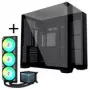 Lian Li O11 Vision Compact + TRYX PANORAMA ARGB pilnas skystinio aušinimo rinkinys – juodas, 360 mm