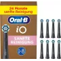 „Oral-B“ pakaitinės šepetėlių galvutės „iO Gentle Clean“ 8 vnt. pakuotė, juodos — jautrioms vietoms ir dantenų priežiūrai