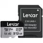 Flash atmintinė Lexar 512 GB UHS-I microSDXC Sidabrinė PLUS