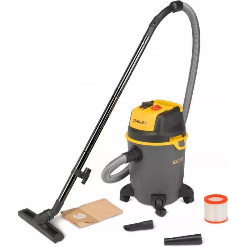 Pramoninis dulkių siurblys STANLEY SXVC20PTE, 1200 W, 20 L šlapiam ir sausam valymui, 3 m žarna, 2,5 m laidas, 17 kPa