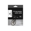 Gembird laidas CCAP-444-0.75M (Mini Jack M - Mini Jack M, 0,75 m, juodos spalvos) Garso laidas 3,5 mm juodas (CCAP-444-0.75M)