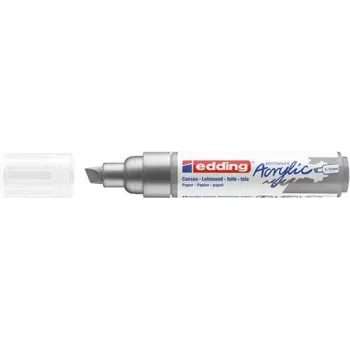 Edding 5000 Acrylic Marker Broad permanentinis žymeklis kaltiniu antgaliu sidabrinis