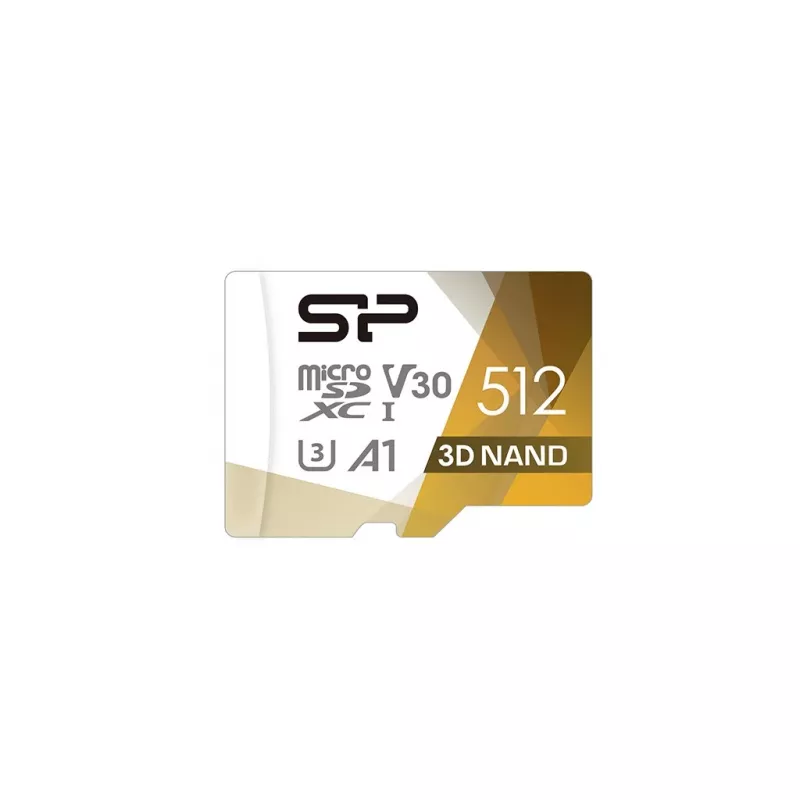 Silicon Power Superior Pro spalvinga atminties kortelė 512 GB MicroSDXC Class 10 UHS-I + SD adapteris (SP512GBSTXDU3V20AB)