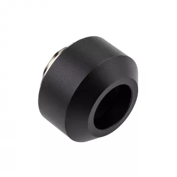 Standaus vamzdelio jungtis OPTIMUS 12 mm, juoda — vienos suspaudimo movos jungtis standiems vamzdeliams