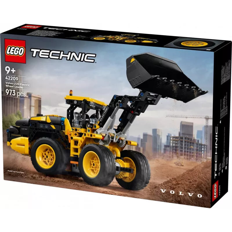 Konstruktorius „LEGO Technic Volvo L120“ elektrinis ratinis krautuvas, modelis 42209, 973 dalių, nuo 9 metų, 140×110×350 mm