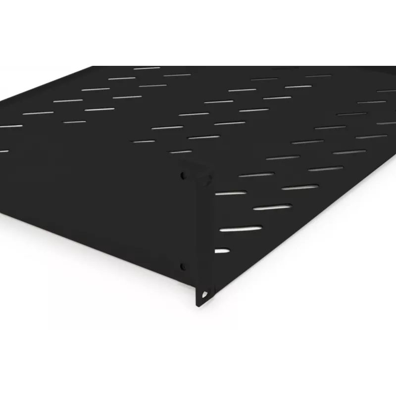 Digitus | 2U fiksuota lentyna stelažams | DN-19 TRAY-2-SW | Juoda | Puikiai tinka komponentų, kurie netinka 483 mm (19 inch) standartui, laikymui. Plonas dizainas, užimantis 2 aukščio vienetų vietą. Lengvai ir greitai montuojama bei išmontuojama. Matmenys 88x