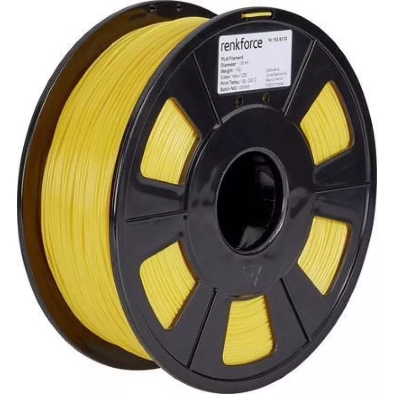 Renkforce RF-4511202 3D spausdinimo medžiaga polipieno rūgštis (PLA) geltona 1 kg (RF-4511202)