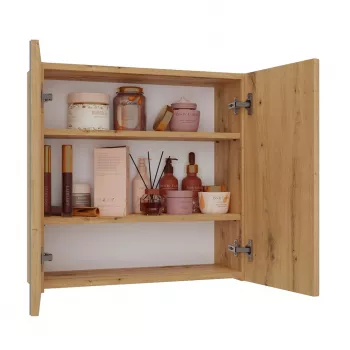 vonios spintelė viršutinė “top e shop POLA 2DL ARTISAN” — montuojama prie sienos, ąžuolas, 600×220×600 mm, 3 lentynos