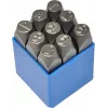 Įspaudimo rinkinys ks tools 10 dalių modelis 156.0467 — metaliniai perforatoriai ir raidžių/skaičių štampai