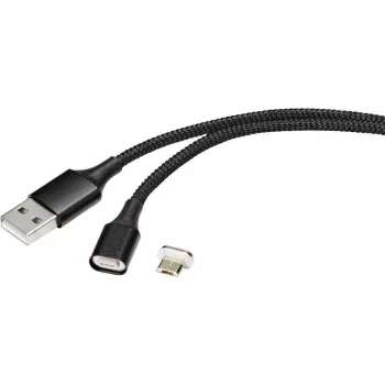 Renkforce RF-4746074 USB laidas 1 m USB 2.0 USB A Micro-USB B Juodas (RF-4746074)