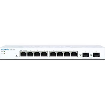 Sophos CS101-8 - Komutatorius - valdomas - 8 x 10/100/1000 + 2 x Gigabit SFP - Stalinis, tvirtinamas prie sienos
