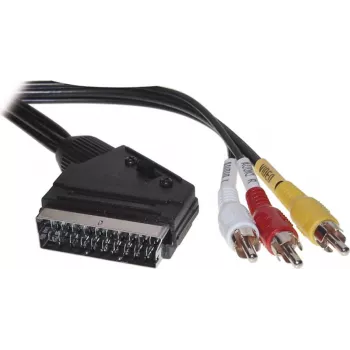 SCART kabelis ShiverPeaks AVK 407-200 SC su jungikliu ir 3×RCA jungtimis