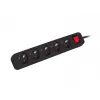 Maitinimo ilgintuvas Lanberg PS1-05E-0300-BK 3 m 5 AC lizdai Vidinis Baltas
