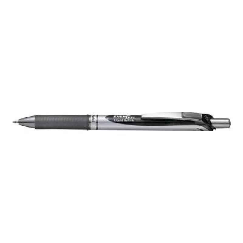 Užsegamas ištraukiamas rašiklis Pentel Energel XM Klick juodas