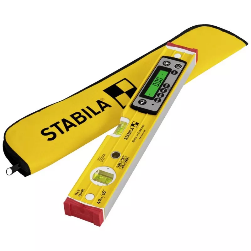 Gulsčiukas STABILA TECH 196 DL 19830, skaitmeninis 40 cm, tikslumas 0,5 mm/m, neslystantis, su dėklu