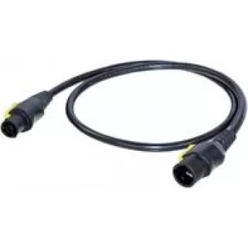 Neutrik maitinimo jungiamasis laidas [1x PowerCon lizdas - 1x PowerCon kištukas] 3,00 m juoda, geltona (NKPF-M-A-3)