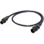 Neutrik maitinimo jungiamasis laidas [1x PowerCon lizdas - 1x PowerCon kištukas] 3,00 m juoda, geltona (NKPF-M-A-3)
