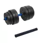 REBEL ACTIVE Reguliuojamas bituminis hantelis su jungtimi 1x20kg