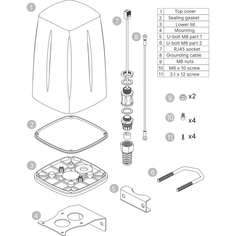 Viskakryptė antena Teltonika PR1IC970 0,617–4,3 GHz Wi-Fi