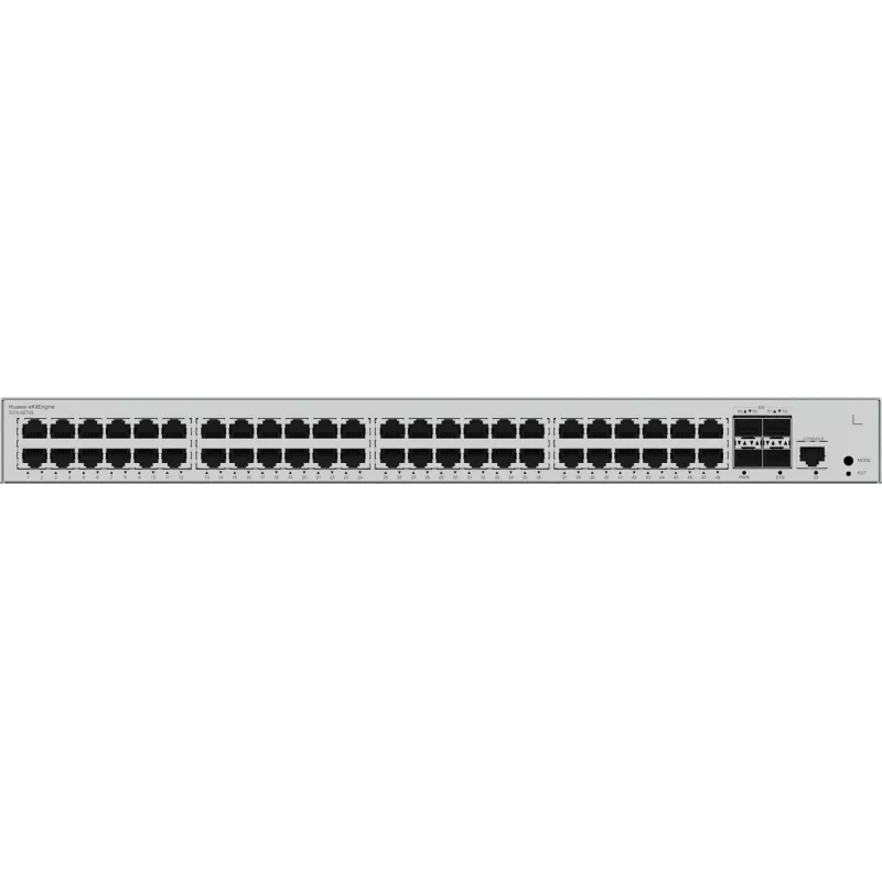 HUAWEI CloudEngine S310-48T4S komutatorius — 48x Gigabit Ethernet (10/100/1000), 1U, RJ-45 konsolė, pilkas