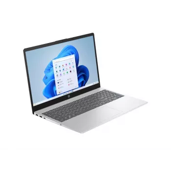 Nešiojamasis kompiuteris HP 15-fc0041ny — Ryzen 5 5625U, 15,6 col. FHD, 16 GB DDR4, 256 GB SSD, Vega 7, Windows 11, natūrali sidabrinė