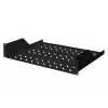 Digitus | 2U fiksuota lentyna stelažams | DN-19 TRAY-2-SW | Juoda | Puikiai tinka komponentų, kurie netinka 483 mm (19 inch) standartui, laikymui. Plonas dizainas, užimantis 2 aukščio vienetų vietą. Lengvai ir greitai montuojama bei išmontuojama. Matmenys 88x